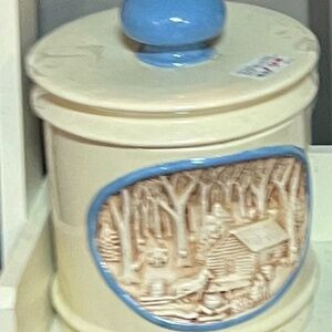 Hershey Vintage Ceramic Rural Scenes Container
